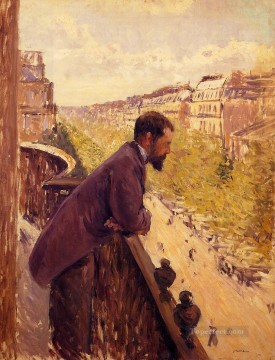 El hombre del balcón Gustave Caillebotte Pinturas al óleo
